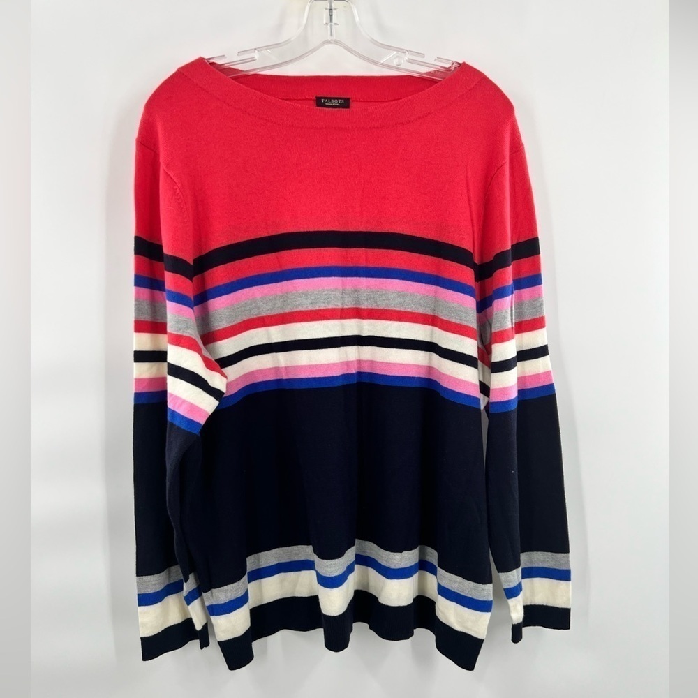 Talbots striped long sleeve multicolored sweater top size 3XP